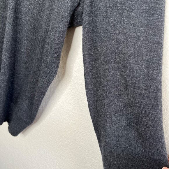 Boss Hugo Boss Mens Dark Gray V-Neck Cotton Wool Blend Pull Over Sweater Large - Picture 6 of 9